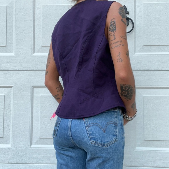 Vintage Delta Purple Vest Sz 4 - Picture 4 of 6